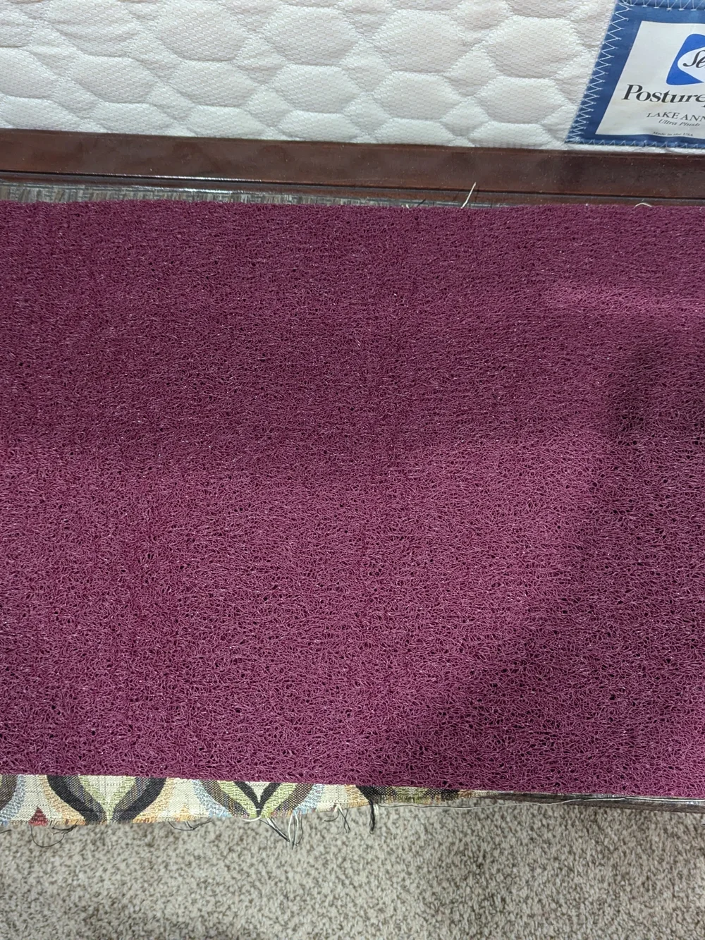 Maroon Bath Mats. 2 Total